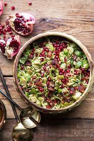 Shredded Brussels Sprout Bacon Salad With Warm Cider Vinaigrette Recipe Shredded Brussel Sprouts Bacon Salad Sprout Recipes