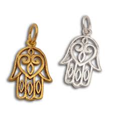 Authentic gold jewelry should have a stamp to indicate the purity of the gold in the piece. Hamsa Charm Cut Out Silver Or Gold Tone Meditation Jewellery All Shanti Boutique Fair Trade Jewellery