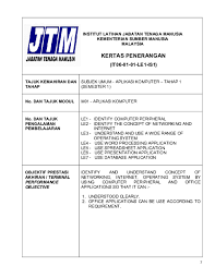 Perangkat mempunyai fungsi untuk melakukan tugas tertentu, menyimpan perintah. Pdf Objektif Prestasi Akhiran Terminal Performance Objective Identify And Understand Concept Of Networking Internet Operating System By Using Computer Peripheral And Office Mack Phoenix Academia Edu