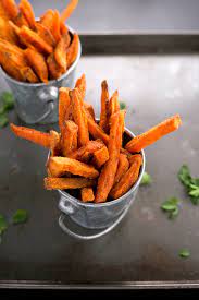Indian Spiced Sweet Potato Fries With Parsley Cashew Dip Crazy Vegan Kitchen Recipe Sweet Potato Recipes Fries Sweet Potato Fries Vegan Snack Recipes