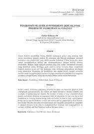 Huraikan dua nilai yang harus diamalkan oleh ibu bapa. Http Download Garuda Ristekdikti Go Id Article Php Article 1104625 Val 16612 Title Penerapan 20nilai Nilai 20pendidikan 20akhlak 20anak 20perspektif 20teori 20imam 20al Ghazali