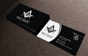 Masonic blue curve business card. Business Card For Master Of Masonic Lodge 18 Business Card Designs For A Business In United States