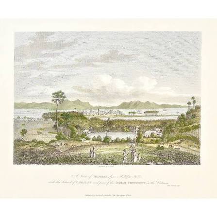 A View of Bombay, from Malabar Hills, with the Island of Caranjah and – Victoria Cooper Antique Prints
