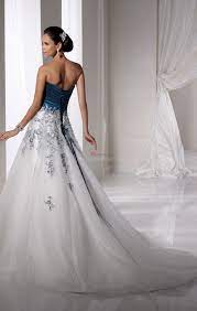 Blush floral wedding dress with a bow on the back. 25 Extraordinary Blue Wedding Dress Ideas For Bride Steal The Look Blue Wedding Dresses Colored Wedding Dresses White Wedding Dresses