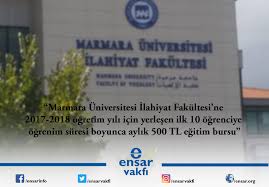 Marmara üniversitesi i̇lahiyat fakültesi posta kodu 34662. Ensar Vakfi On Twitter Marmara Universitesi Ilahiyat Fakultesi Ne Yerlesen Ilk 10 Ogrenciye Aylik 500 Tl Egitim Bursu Https T Co Dhjczaz0px Https T Co Ila927xegi