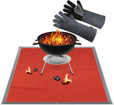 One of the highest rated fire pit mats on amazon is the 24″ firepad deck protector by newtex (shown below installed in a fire pit bowl on someone's patio). Fire Pit Mat Silicone Stove Fire Mat Retardant Terrace Lawn Or Campground From Embers Washable 70 58 Protect Your Deck Heat Resistant Ember Mat And Grill Mat Under The Stove Fireproof Grill Pads Floor Mats Outdoor