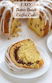 Drop remaining cake batter in heaping spoonfuls over filling, covering it as best you can. Butter Bundt Coffee Cake Made With Cake Mix Wellplated Com