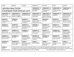 The whole thing fits on just one page, so you can easily print them for an entire classroom! Family Lenten Practices Calendar Lent Prayers Lenten Lent