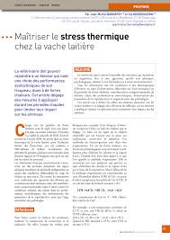 Vaches laitières holstein et ration alimentaire à base d'ensilage de maïs au gaec de la singerie à mazé dans le maine et loire. Pdf Maitriser Le Stress Thermique Chez La Vache Laitiere