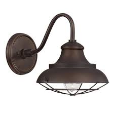 Shop Capital Lighting Barn Style 1 Light Burnished Bronze Outdoor Wall Mount Overstock 9467799