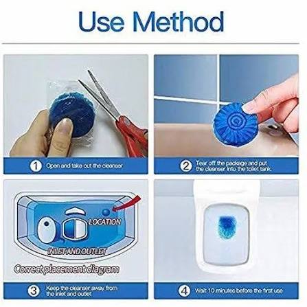 Toilet Cleaner Tablet, 10 pcs at ₹ 35/bottle in Surat | ID: 24423128491
