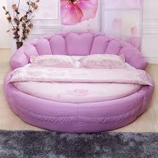 A round bed, or a circular bed gives a dynamic and a bit unexpected look to the bedroom. Round Bed Double Bed Fashion Wedding Bed Round Bed Pink Red Princess New Leather Large Round Bed Garden Bed