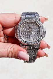 Maybe you would like to learn more about one of these? Patek Water Flooded Baguette Diamond Nautilus 5711 In White Gold