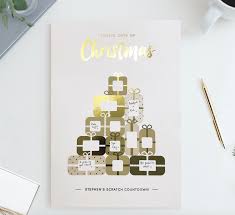 A6 foiled calendar save the date, wedding stationery, wedding invites, save the dates, invitations, wedding stationery, gold, rose gold. Scratch Countdown Advent Calendar Designed By Rodo Creative