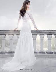 Mrs Grey S Fifty Shades Wedding Dress Is Totally Pinterest Worthy Here S How To Get The Look Grey Wedding Dress Wedding Dress Reveal Movie Wedding Dresses