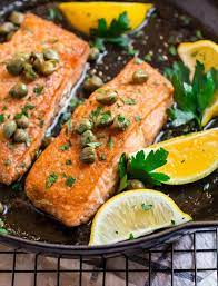 Salmon Meuniere Is An Easy And Healthy Twist On A Classic Recipe The Fish Is Seared In A Del Healthy Salmon Recipes Salmon Recipes Healthy Easy Cooking Salmon