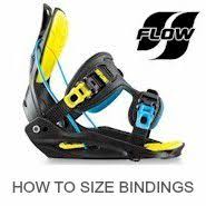 alpine accessories flow snowboard binding size chart