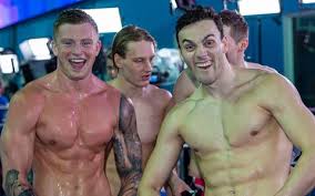In the 4 x 100 medley relay event, four swimmers swim 100 yards, each using a different stroke. Adam Peaty Winning Relay World Title With Great Britain Better Than Olympic Gold