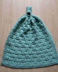 Free pattern for knitted hanging kitchen towels. Ravelry Puffy Basketweave Kitchen Hanging Hand Towel Pattern By Cathy Waldie