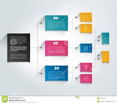 Infographics Flowchart Colored Shadows Scheme Stock Vector