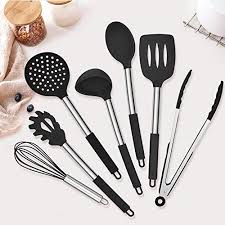This kitchen utensil set will look right at. Homikit 27 Pieces Silicone Cooking Utensils Set With Holder Kitchen Utensil Sets For Nonstick Cookware Black Kitchen Tools Spatula With Stainless Steel Handle Heat Resistant Pricepulse