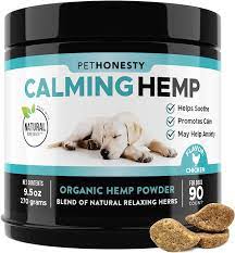 Amazon Com Pethonesty Hemp Calming Treats For Dogs All Natural Soothing Snacks With Hemp Valerian Root Stress Dog Anxiety Relief Aids With Thunder Fireworks Chewing Barking Chicken 90ct