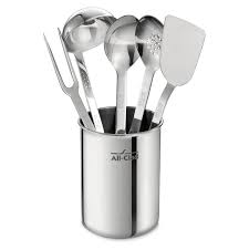 Wusthof locking blade guard for utility. All Clad Stainless Kitchen Tool Set 6 Piece