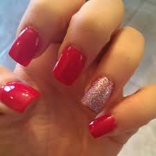 Christmas Nails Red With Silver Glitter Simple Elegant Ongles A light blue nail polish.