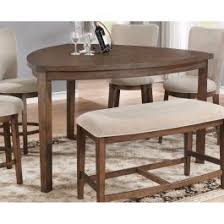 D872 Light Brown Wood Triangle Counter Height Dining Table Counter Height Dining Table Traditional Dining Room Table Furniture