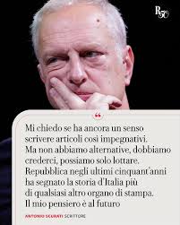 "Al di là di ogni cerimoniosità che non mi appartiene, quando vedo la  scritta cinquant’anni il mio primo pensiero è ai prossimi cinquanta. In  questo mondo, la sopravvivenza di un giornale che ha ...