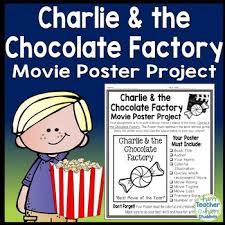 Charlie And The Chocolate Factory Project Create A Movie Poster Cereal Box Book Report Happy Students Chocolate Factory