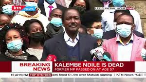 When we found all beds were occupied at pangani … He Had Little Patience For Corruption Kalonzo Mourns Kalembe Ndile The Nairobian