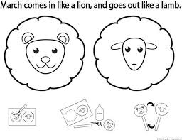 March Activity Sheet It Comes In Like A Lion And Out Like A Etsy March Crafts March Activities Lion Craft