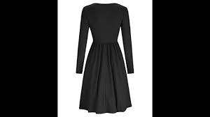 Misslook Womens Long Sleeve Dress T Shirt Swing Dresses