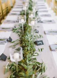 10 Easy Diy Ideas For Flowerless Wedding Centerpieces Wedding Floral Centerpieces Table Runners Wedding Greenery Wedding Decor
