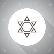 Estrella De David Ilustración Vectorial. Icono De La Religión. Silueta.  Estilo Plano. Ilustraciones svg, vectoriales, clip art vectorizado libre de  derechos. Image 87836154