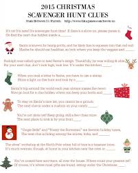 Printable Christmas Scavenger Hunt Clues 2015 Edition Christmas Scavenger Hunt Scavenger Hunt Clues Scavenger Hunt