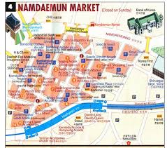 Namdaemun Market Map Marketing Road Town Map