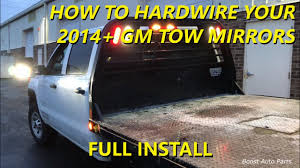 Scitoo for chevy gmc towing mirrors black rear view mirrors for 2014 2018 chevy silveradogmc sierra 1500 2015 2018 chevy silveradogmc sierra 2500 hd 3500hd with power heated signal backup light. How To Hardwire Your 2014 Gm Tow Mirrors From Boost Auto Parts Youtube