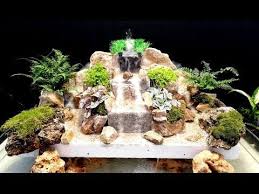 How To Make Beautiful Aquaterrarium With Flowing Waterfalls And Mist Maker Diy Youtube Diy Waterfall Diy Water Fountain Waterfall