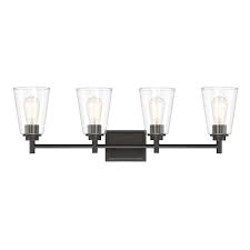 We have swing arm wall sconces ranging from classic to modern, and everything in between. Black 4 Light Hueslite Industrial Vanity Light Fixture 4 Light Black Metal Base Bathroom Wall Light With Clear Glass Shade Lighting Ceiling Fans Tools Home Improvement Kanakadurgamma Org