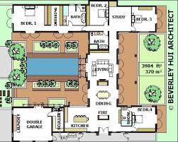 Container House H Shaped House Plans With Pool In The Middle Pg3 Courtyard Single Storey Who Pool House Plans Courtyard House Plans U Shaped House Plans