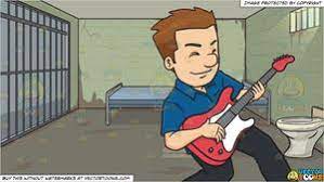 Illustration of prison cage metal. A Man Enjoying His Guitar Solo And Jail Cell Background Clipart Cartoons By Vectortoons
