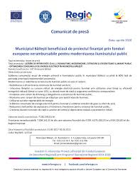 Solicitantul a mai beneficiat de asistenţă nerambursabilă din fonduri publice. Municipiul BÄileÈti BeneficiazÄ De Proiectul FinanÈat Prin Fonduri Europene Nerambursabile Pentru Modernizarea Iluminatului Public Stiri Regionale Oltenia Jurnalul Olteniei