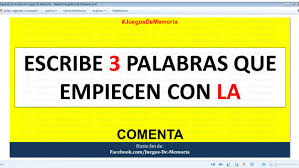 Memoria atención agilidad mental razonamiento. Juegos De Memoria Inicio Facebook