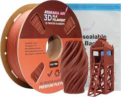 ATARAXIA ART Brick Red Wood PLA Filament 1.75mm, 1Kg/2.2Lb Spool, Wood 3D  Printer Filament with Real Wood Particles, with Filament Storage Bag, ...