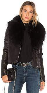 Mackage Yoana Leather Jacket With Fur Trim Fur Leather Jacket Womens Fashion Jackets Leather Jacket