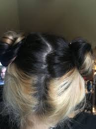 It has subtle layers, so it's easy to style with a piecey effect. Blonde Hair Dyed Black Underneath