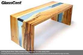 Striking Waterfall Effect Resin River Table Created Using Reclaimed Live Edge Wood Glasscast 50 Clear Epoxy R Wood Table Diy Wood Resin Table Diy Resin Table