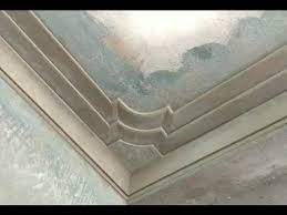 If your design includes decorative border tiles, set them in place carefully 5, using wedges to adjust the tiles for even spacing. Ceiling Corner Design How To Make A Ceiling Border Youtube